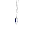 thumbnail image 2 of ANGARA Natural Twisted Infinity Blue Sapphire Drop Pendant in 14K White Gold for Women (Size-7x5mm) | September Birthstone, Anniversary, Jewelry Gift for Women | Natural Blue Sapphire Necklace, 2 of 7
