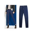 thumbnail image 5 of Women'S Large Size Skinny Jeans Pencil Pants Washed High Waist Skinny Pants Dark Blue XXL, 5 of 9