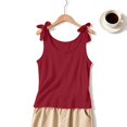 thumbnail image 2 of Comdrip Women's Bow-Shoulder Tank Cotton 2026 Summer Fall Floppy Breathable Casual Plus Size Tank Top with Bow Tie Straps Wine Xl, 2 of 9