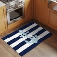 thumbnail image 3 of Navy Blue Stripe Nautical Area Rugs 2x3 for Living Room, Aqua Anchor Summer Coastal Non Slip Washable Rug Runner, Low Pile Indoor Floor Carpet Mat Bathroom Rugs for Bedroom, Kids Room, 3 of 9