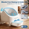 thumbnail image 6 of Wisykoke Self Cleaning Litter Box with APP Control, Automatic Cat Litter Box, Odor-Free Waste Disposal with Trash Bags, Large Waste Bin, Open-Top, for Multiple Cats, 6 of 9