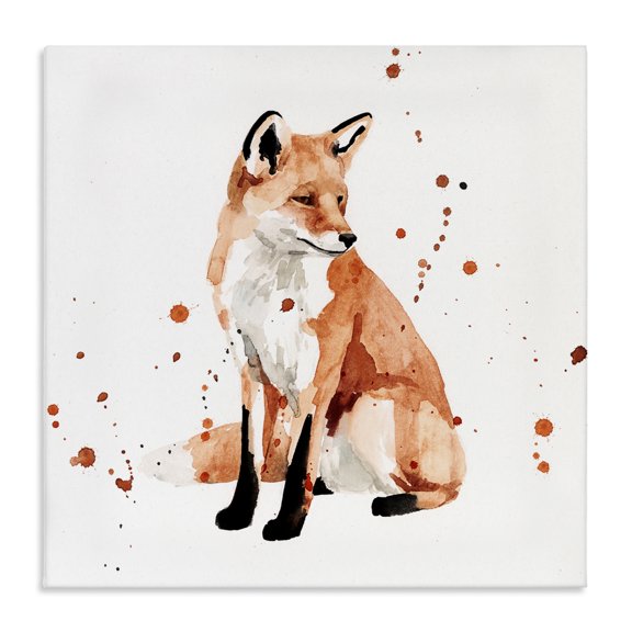 Stupell Industries Farmhouse Resting Fox Canvas Art, 24 x 24, by Victoria Borges
