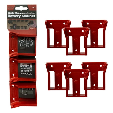 

StealthMounts Battery Mounts Milwaukee M18 Red 6 Pack 18v