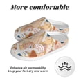thumbnail image 6 of Lsque Tropical Beach Sea Shell Pattern Womens Comfort Cotton on Scuff With Memory Foam and Anti-skid Sole Slipper-35/36, 6 of 7