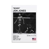 Jon Jones Poster 'Bones'Mixed Martial Arts Sports Posters (61) Room Aesthetic Poster Print Art Wall Painting Canvas Posters Gifts Modern Bedroom Decor 16x24inch(40x60cm)
