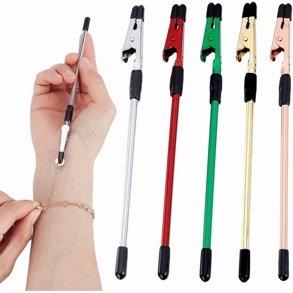 5Pcs Bracelet Helper Tool 5 Colors Jewelry Fastener Clasp Helper to Put on Yourself Quick Release Bracelet Assistance Tool Easy Jewelry Wearing Tools for Necklace Watch Band diy