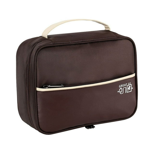 Toystoory Estuche para cable de cámara con protección de asa Bolsa de transporte Banco de energía Auricular Ratón Bolsas de almacenamiento Almacenamiento y organización del hogar Café