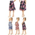 thumbnail image 6 of Women's Casual Floral A-line Printed High Waist Bow Tie Belted Knee Length Midi Skirt, 6 of 6