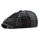 thumbnail image 1 of Gorra plana a cuadros Gatsby Newsboy en mezcla de lana para hombre, 1 of 4