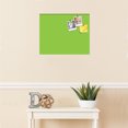 thumbnail image 3 of PinPix ArtToFrames 19x15 Custom Cork Bulletin Board Green Chevron   Poster Board Has a Fabric Style Canvas Finish, Framed in Satin White Frame (PinPix-518), 3 of 5
