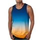 thumbnail image 1 of Hombres Casual Gradación Impresión sin Mangas Pullover Cuello Redondo Tanque Deportivo, 1 of 4