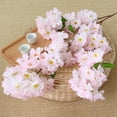 1 Pc Three Branches Artificial Flower DIY Faux Silk Flower Table