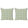 thumbnail image 1 of Ambesonne Flamingo Throw Pillow Cover 2 Pack, Fresh Exotic Jungle, 20", Multicolor, 1 of 2