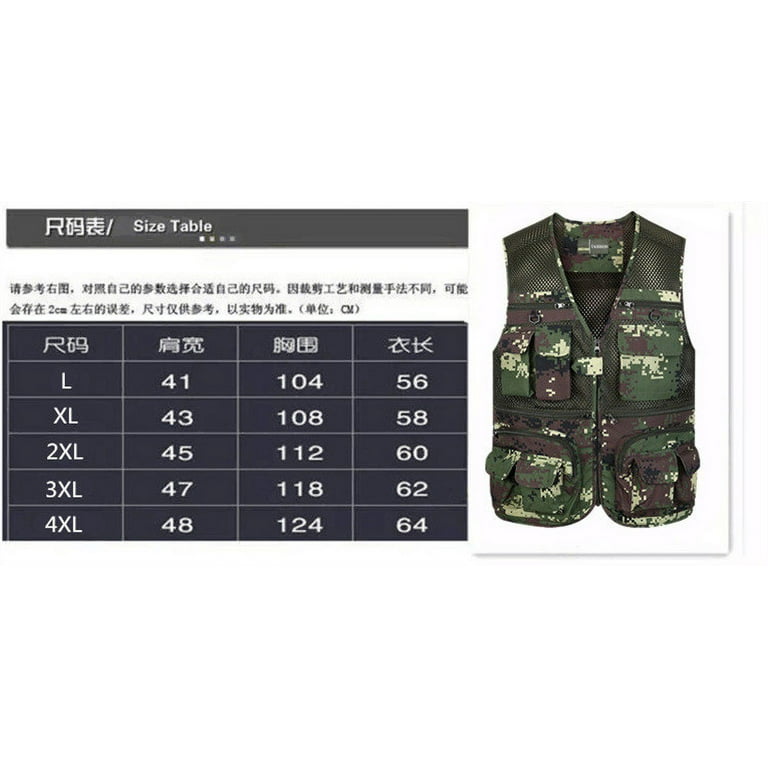 WREESH Mens Cargo Vest Jacket Quick Drying Hiking Vest Breathable Mesh Work Vest  Fishing Vests with Multi Pockets Red 