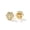 Gold, variant on Gold Silver 11mm Square CZ Stud Earrings of Mens aretes para hombre