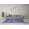 thumbnail image 3 of Ahgly Company Indoor Round Abstract Blue Contemporary Area Rugs, 6' Round, 3 of 4