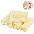 thumbnail image 2 of Cozival Cotton Gauze Wipes, 5-Pack 6-Layer Cotton Gauze Baby Wipes - Hypoallergenic Muslin Washcloths, Natural Newborn Towels for Sensitive Skin Care, Muslin Baby Washcloths, Yellow, 2 of 7