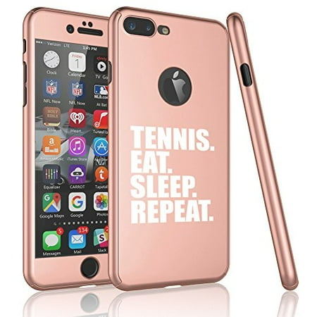 - For Apple iPhone 360° Full Body Thin Slim Hard Case Cover + Tempered Glass Screen Protector Tennis Eat Sleep Repeat (Rose Gold For iPhone 7)