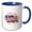 Blue/White, variant on 3drose, the Word Usa and Fireworks. Memorial Day Patriotic Gift for Everyone, 11oz Two-tone Blue Mug