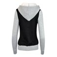 thumbnail image 2 of Ladies V Neck Hoodie – Long Sleeve Zip-up V Neck Hoodies for women, Oversized Fleece Sweatshirt Jacket with Pockets, 2 of 2