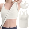 thumbnail image 2 of Lixiuxyad Padded Tank Tops Ribbed Workout Short Racerback Tank Tops For Women With Built In Bra, 2 of 6