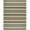 thumbnail image 2 of Safavieh Courtyard Caroline Striped Indoor/Outdoor Area Rug, Beige/Dark Green, 9' x 12', 2 of 14