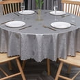 thumbnail image 1 of Nappe Ronde en Jacquard, Nappe en Microfibre Imperméable, Nappe pour l'Extérieur et l'Intérieur, 1 of 5