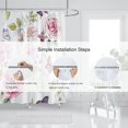thumbnail image 6 of Pink Rose Shower Curtain, Floral Shower Curtain Set, Valentine Flower Shower Curtains for Bathroom, Waterproof Fabric with 12 Hooks, 72 x 72 Inches, 6 of 6