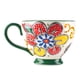 thumbnail image 4 of Taza de cerámica pintada a mano, estampado floral, 450ml, taza grande de leche, café, capuchino, té, cacao, taza de avena para el desayuno, 4 of 5
