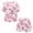 Cow Print Pink, variant on Floral Hummingbird Short Sleeve Pjs for Women 2 PCS Pj Loungewear Tops and Pants Set with Pants Ladies Pajamas Sets Size 2XL Crew Neck Sleepwear for Teens