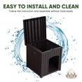 thumbnail image 4 of EHHLY Outdoor Cat House Waterproof, Outside Multiple Feral Cat Houses Weatherproof, Cat Litter Box Enclosure, Durable Resin Plastic, Brown, 4 of 11
