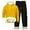 Yellow, variant on Men's Casual Winter Sports Suit Set Comfortable Zippered Hooded Jacket And Pants With Pockets