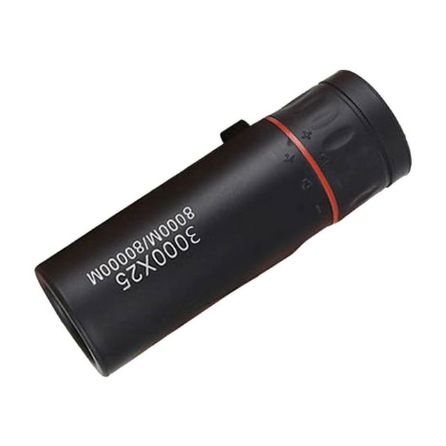 Black High Power Monocular Telescope With 12X Magnification For Bird Watching Hiking Camping Day And Night Use Portable Lightweight With Carry Bag And Cleaning Cloth For Outdoor Adventures