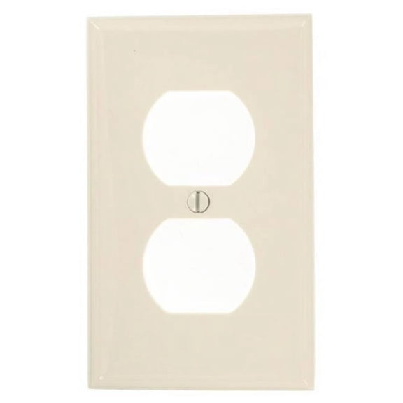 Duplex Device Receptacle Wallplate, Light Almond
