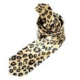 thumbnail image 3 of Gent Men Leopard Print Necktie Skinny Slim Narrow Satin, 3 of 6