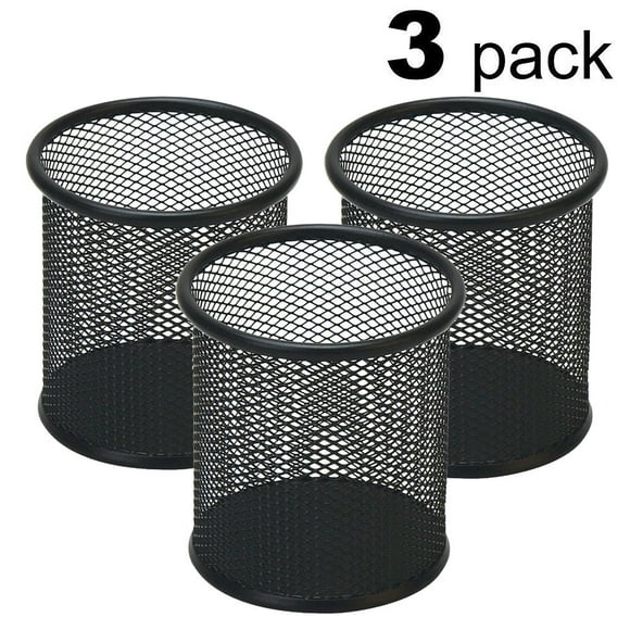 Dvkptbk Pen Holder Mesh Pencil Holder Metal Pen Holder Pencil Holder for Desk Office Pen Organizer Black, 3 Pack - Office Supplies - Back to School Supplies on Clearance