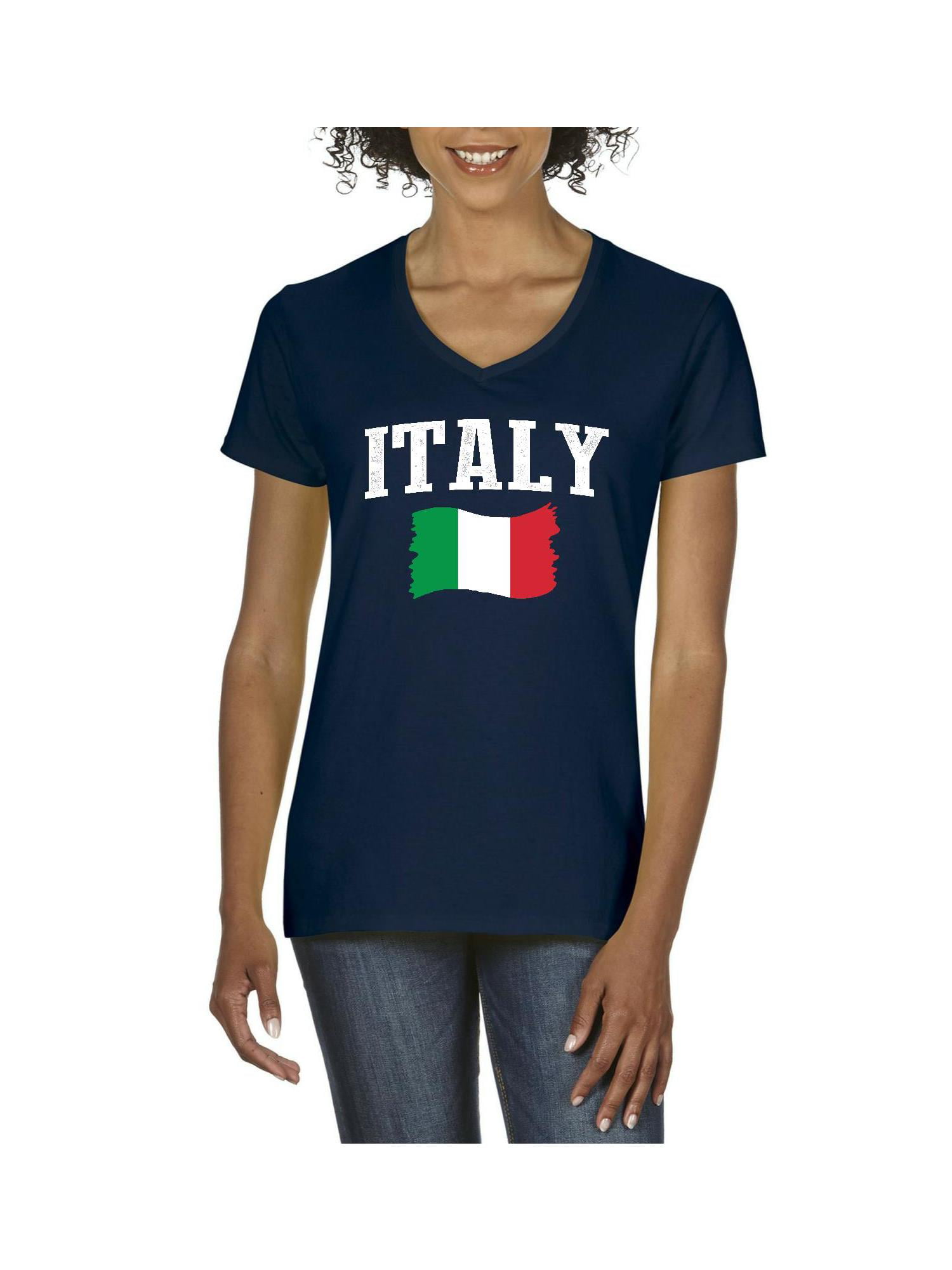 Womens Italy V-Neck T-Shirt