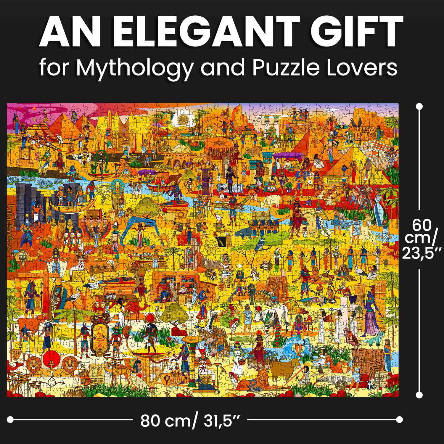 Quokka Jigsaw Puzzles 1000 Pieces – Egyptian Mythology Puzzles for Adults – Puzzle Game with Secret Tasks and Audio Story