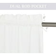 thumbnail image 3 of Chezmoi Collection Lux Cream White Crushed Velvet Curtains 2 Panel Set, Room Darkening Luxury Distressed Velvet Rod Pocket Window Drapes for Living Room Bedroom 50" W x 72" L, 3 of 9