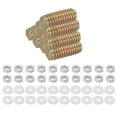 thumbnail image 1 of Unique Bargains M4 Carbon Steel Fully Threaded Rods, 25 Set 20mm/0.8" L Threaded Studs, Colored Zinc Tone, 1 of 4