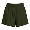 thumbnail image 3 of Pounoo Women's Shorts Elastic Waist Solid Color Casual Loungewear Bottoms Summer Home Style Lightweight Relaxed Fit Gift, 3 of 8