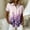 Dark Purple, variant on Womens Hawaiian Shirt Tropic Print Short Sleeve Casual Button Down Shirts Beach Aloha Tops