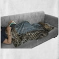 thumbnail image 6 of Rustic Soft Flannel Fleece Throw Blanket, Stone Wall of Dated Closed Barn Gothic Medieval European Urban City Town Scenery, Cozy Plush for Indoor and Outdoor Use, 50" x 70", Blue Grey, by Ambesonne, 6 of 6