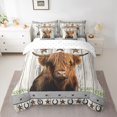 thumbnail image 2 of Homewish Highland Cattle 7 Pieces Bedding Comforter Set for Kids Children Boys Girls,Rustic Cabin Full Bedding Set Lightweight,Retro Vintage Fitted Sheet Flat Sheet,Lightweight Room Decor,Reversible, 2 of 8