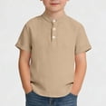 thumbnail image 4 of Camisa de Cuello Redondo de Manga Corta para Niños en Algodón, 4 of 9