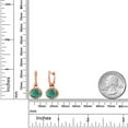 thumbnail image 6 of Gem Stone King 5.84 Ct Oval Green Malachite 18K Rose Gold Plated Silver Earrings, 6 of 6