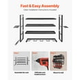 thumbnail image 6 of KFFKFF Wall-Mounted Power Tool Organizer, 4-Tier Storage Rack with Drill Slots, Tool Holder and Storage Shelf with Screwdriver Slot, Ideal for Garage, Workbench, and Workshop, 6 of 9