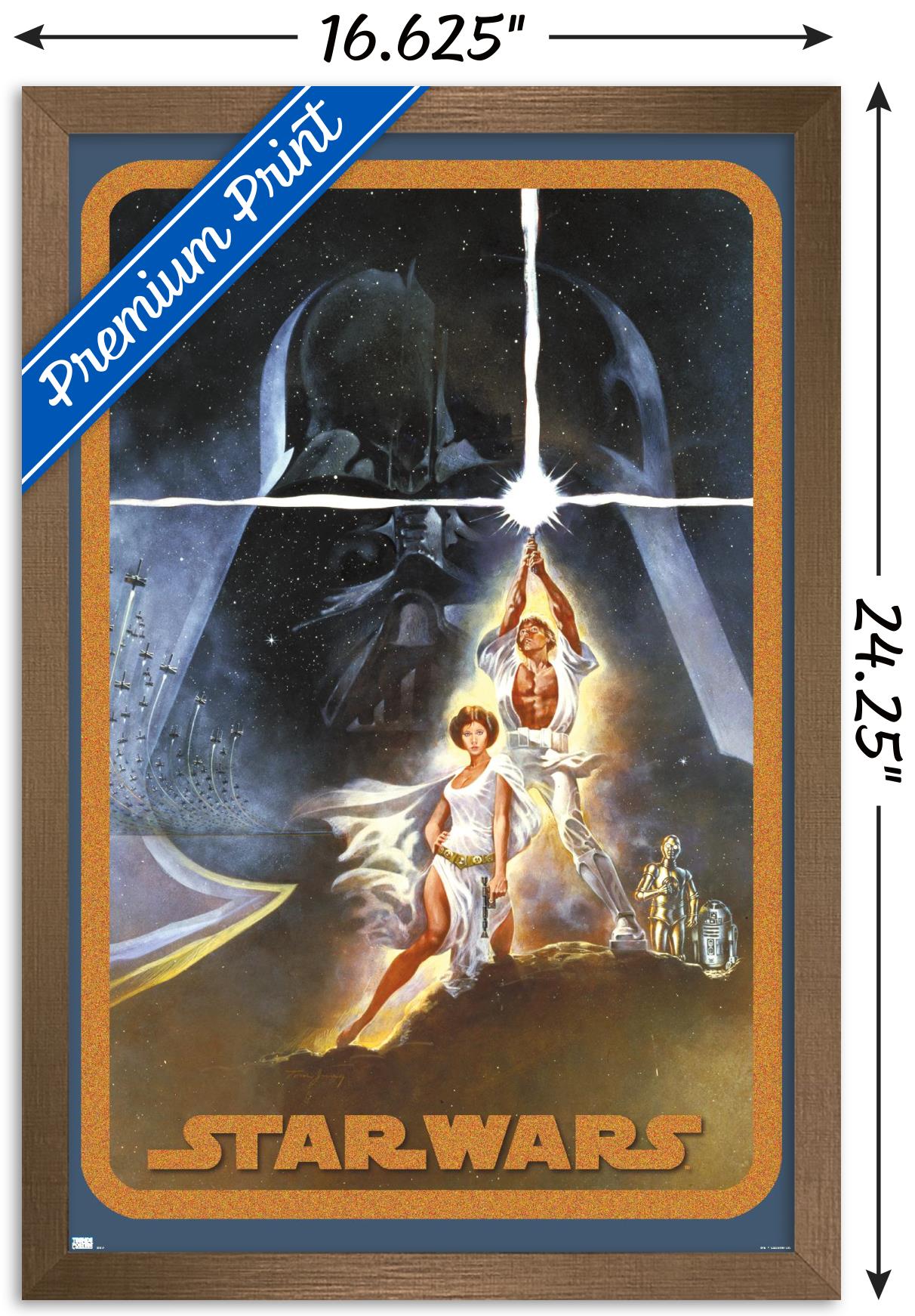 Star Wars: A New Hope - Galaxy Pose Wall Poster, 14.725" x 22.375" Framed