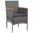 thumbnail image 4 of Bowery Hill Contemporary 5 Piece Dining Set in Gray/Black/Brown, 4 of 12