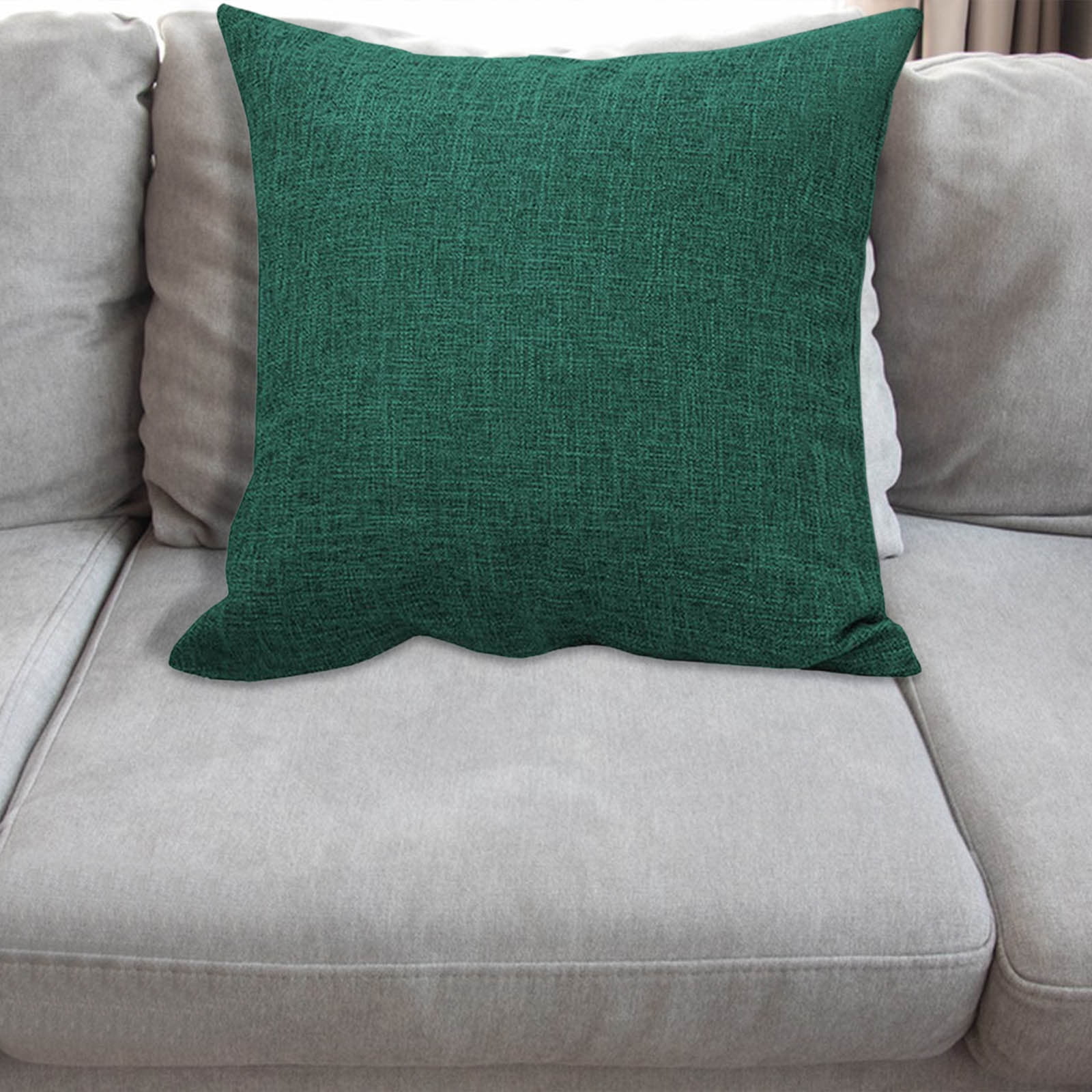 FeiFu Cotton-Linen Pillow Cover Set Reversible Sofa Cushion Cover